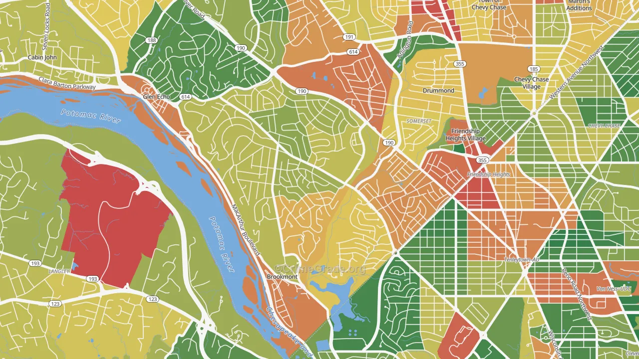 20816, MD Map of Theft Rates