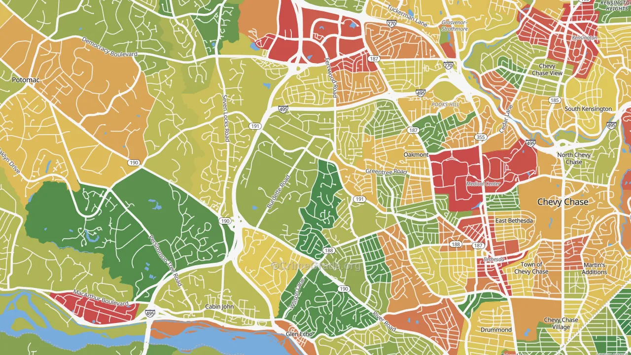 20817, MD Map of Theft Rates