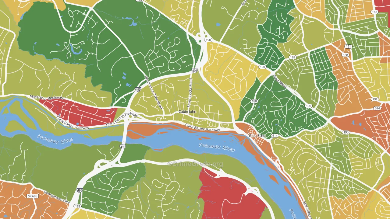 20818, MD Map of Theft Rates