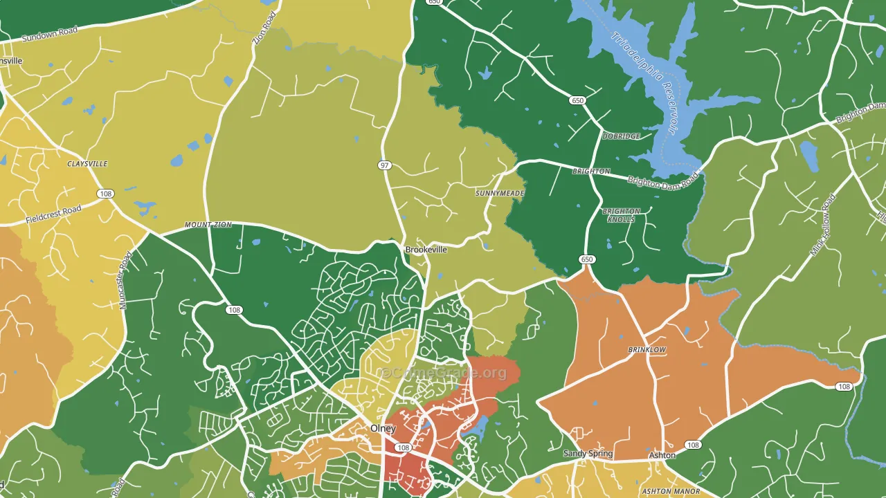 20833, MD Map of Theft Rates