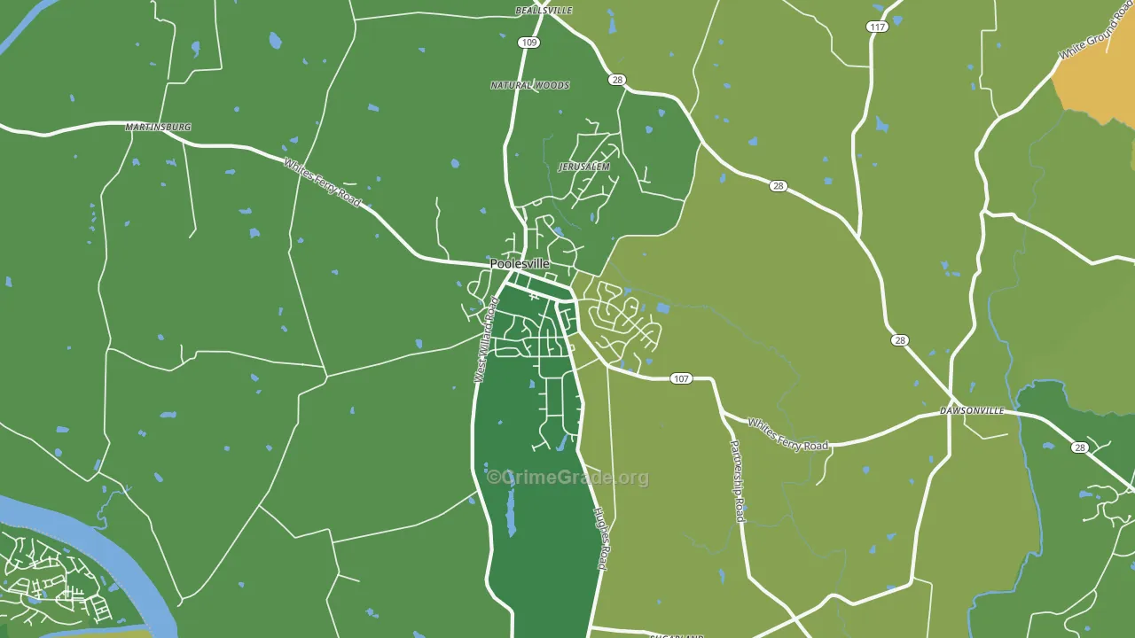 20837, MD Map of Theft Rates