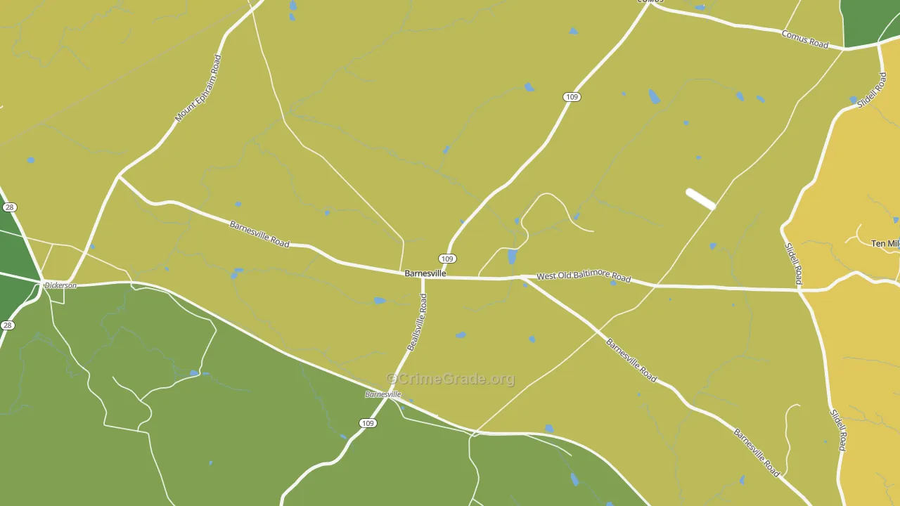 20838, MD Map of Theft Rates