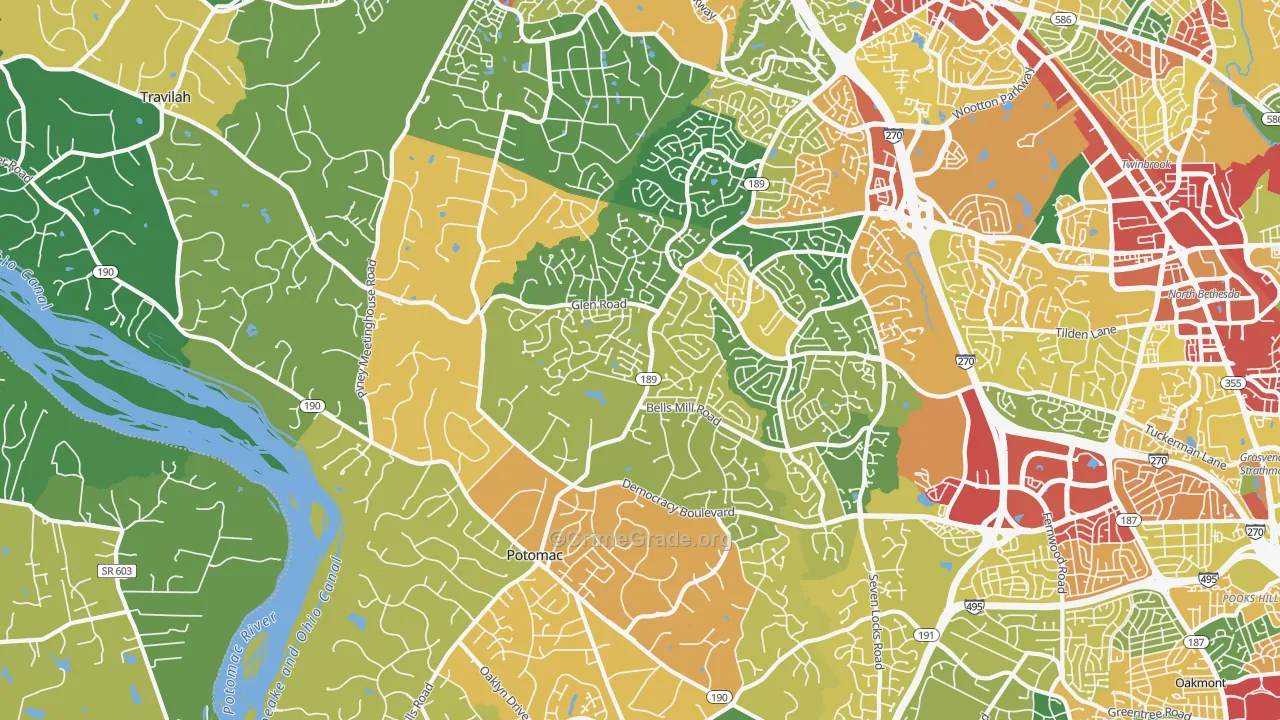 20854, MD Map of Theft Rates