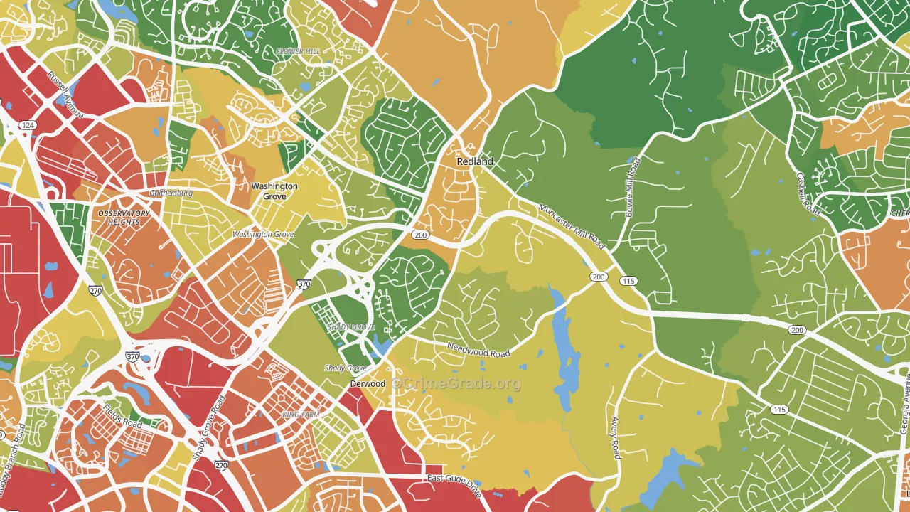 20855, MD Map of Theft Rates