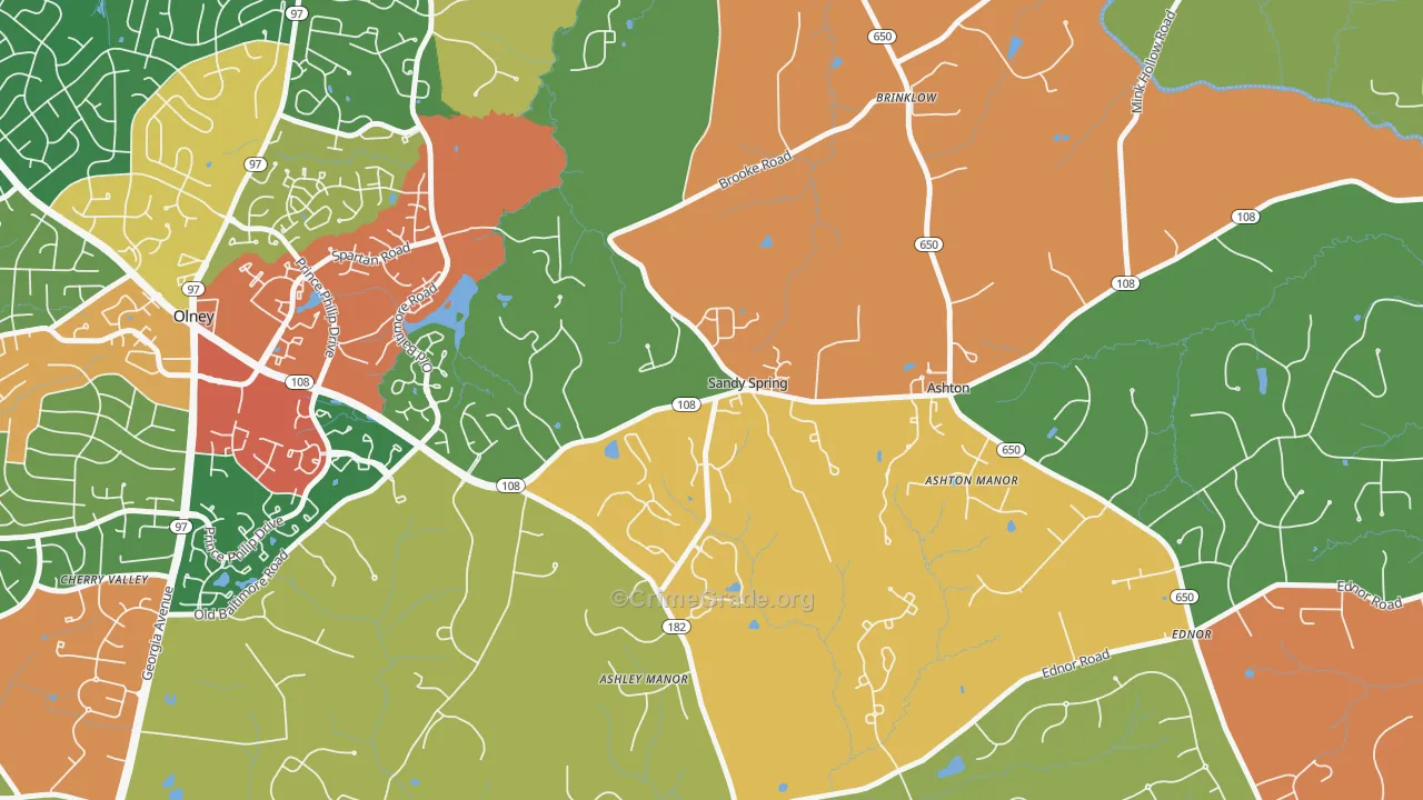20860, MD Map of Theft Rates