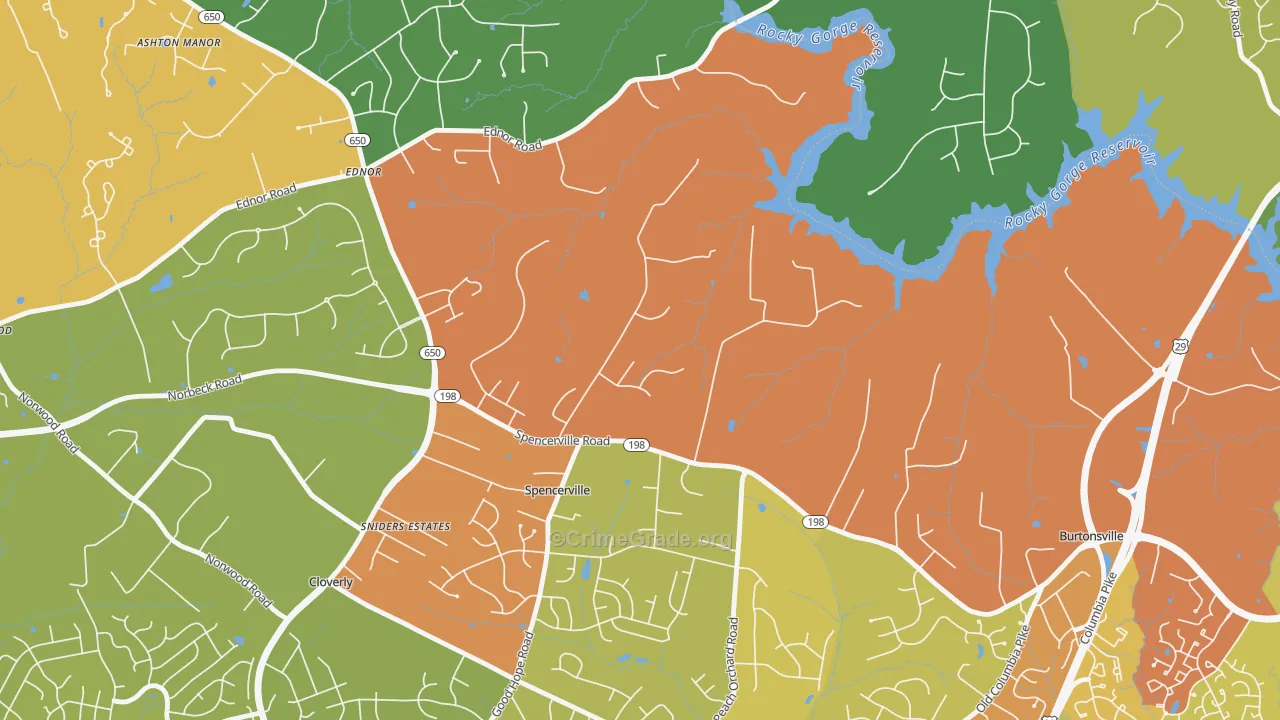 20868, MD Map of Theft Rates