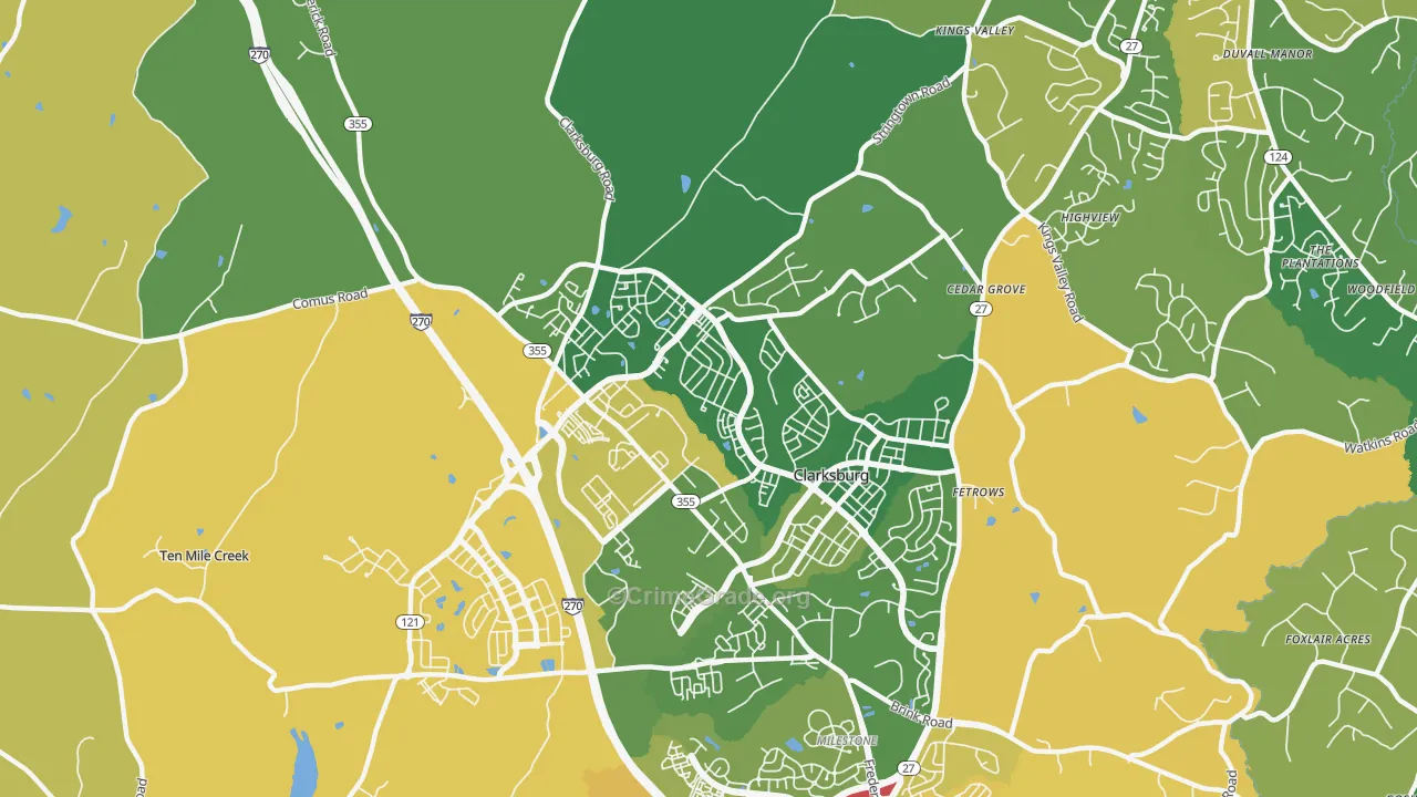20871, MD Map of Theft Rates