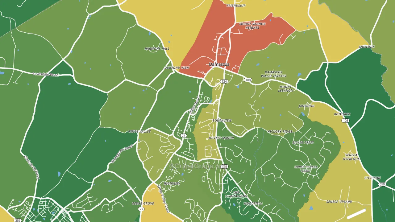 20872, MD Map of Theft Rates