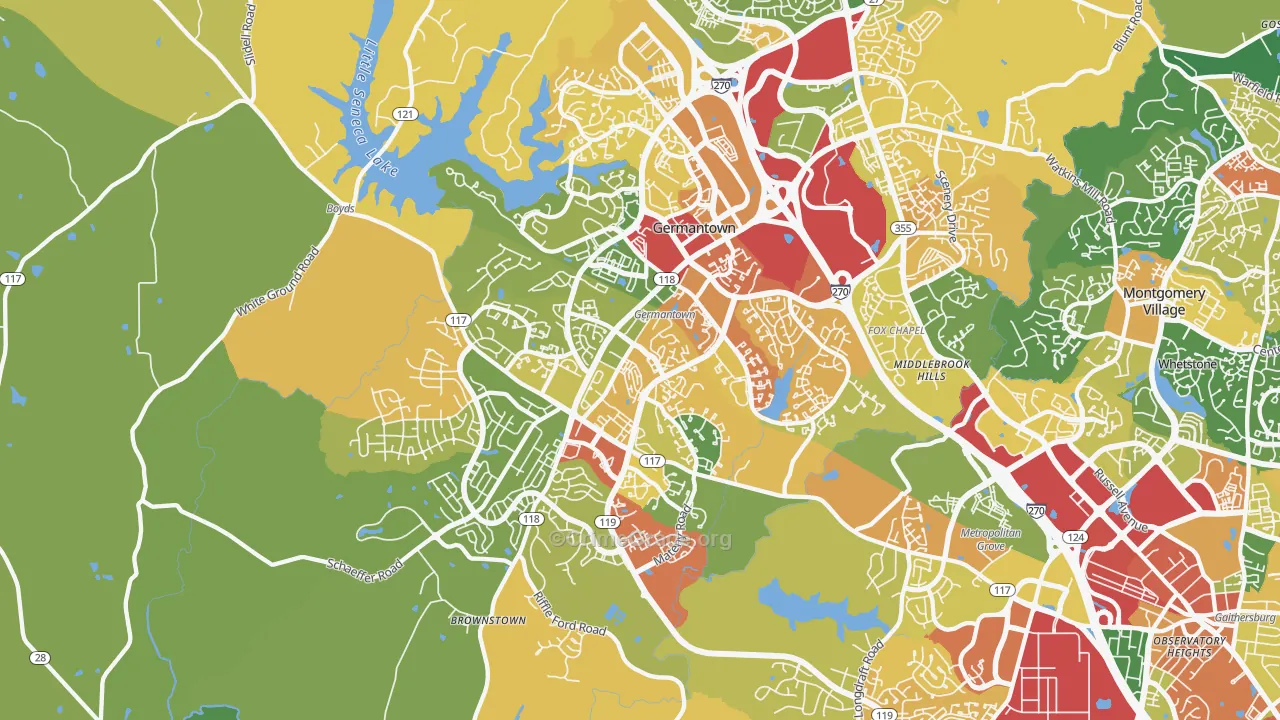20874, MD Map of Theft Rates