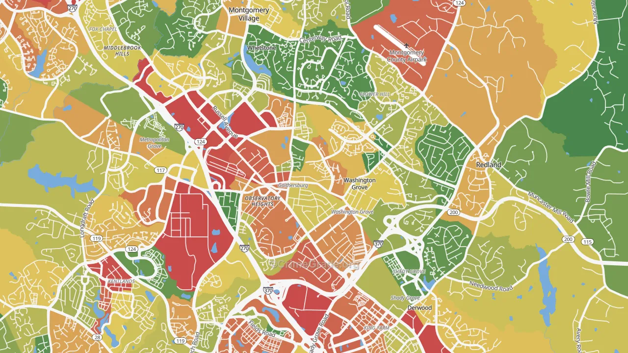 20877, MD Map of Theft Rates