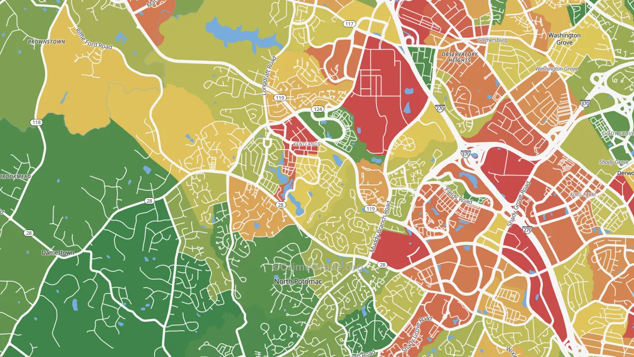 20878, MD Map of Theft Rates