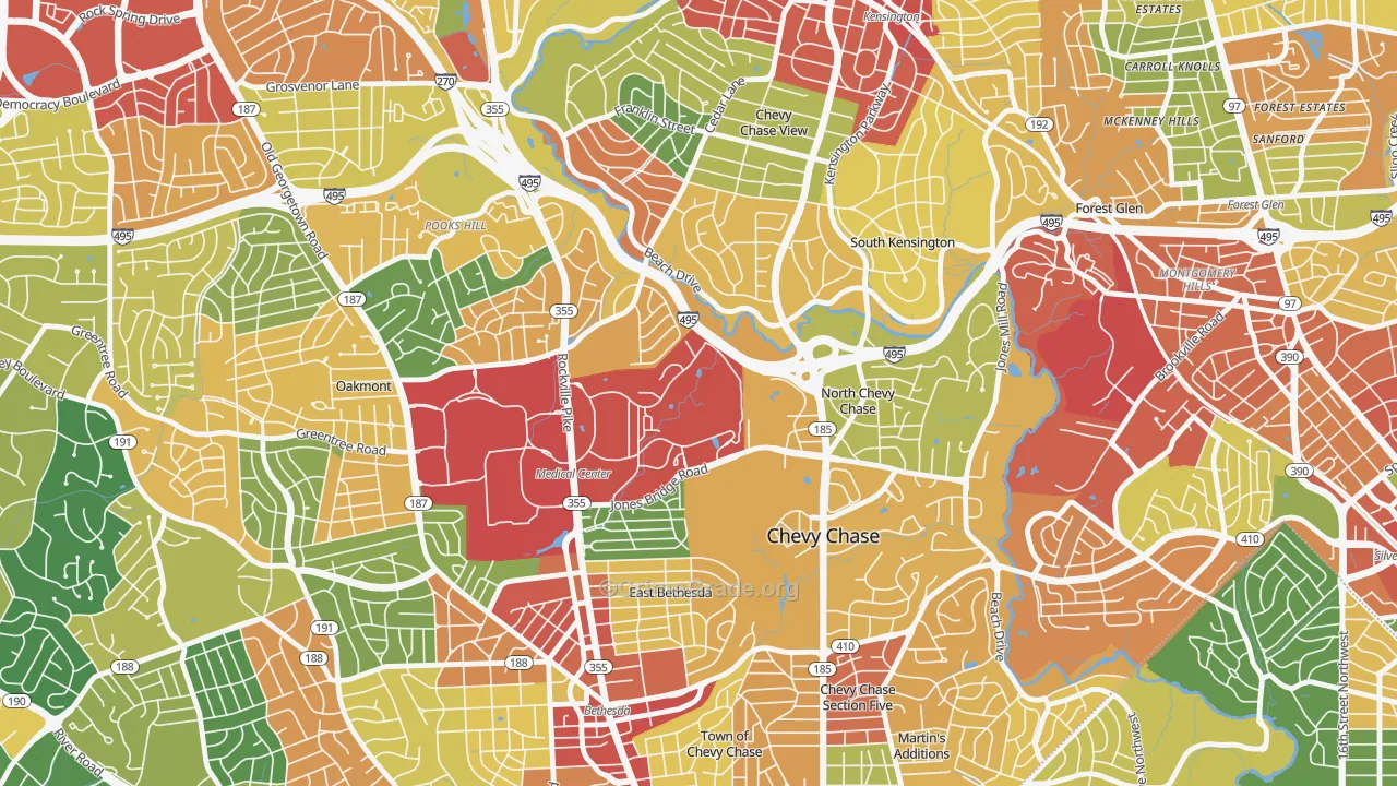 20889, MD Map of Theft Rates