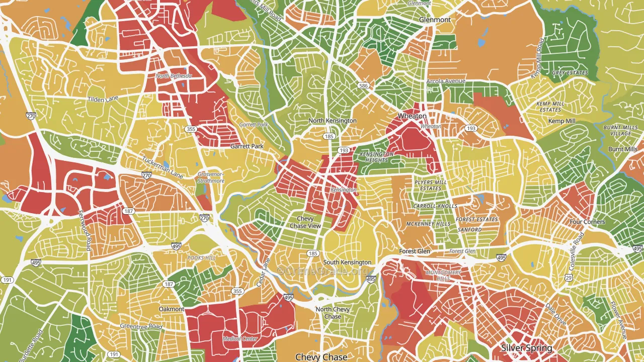 20895, MD Map of Theft Rates