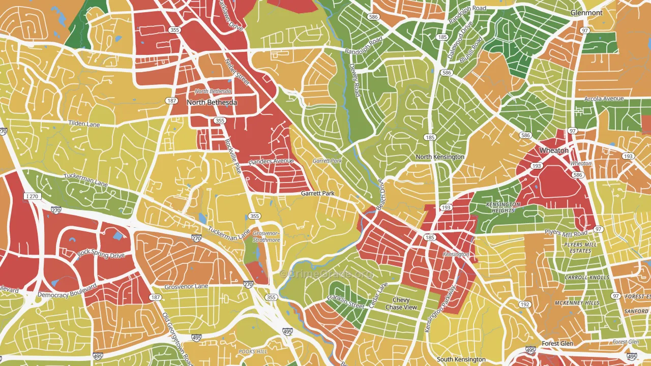 20896, MD Map of Theft Rates