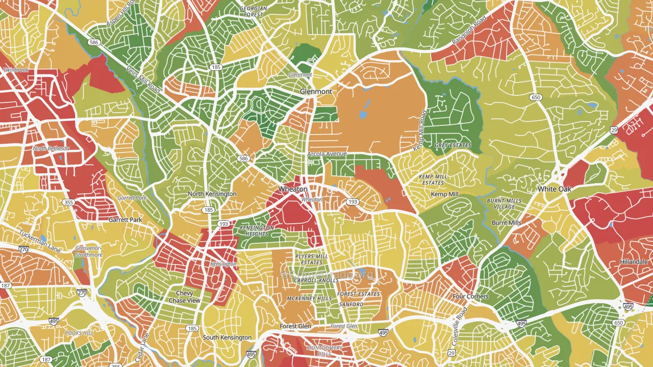 20902, MD Map of Theft Rates