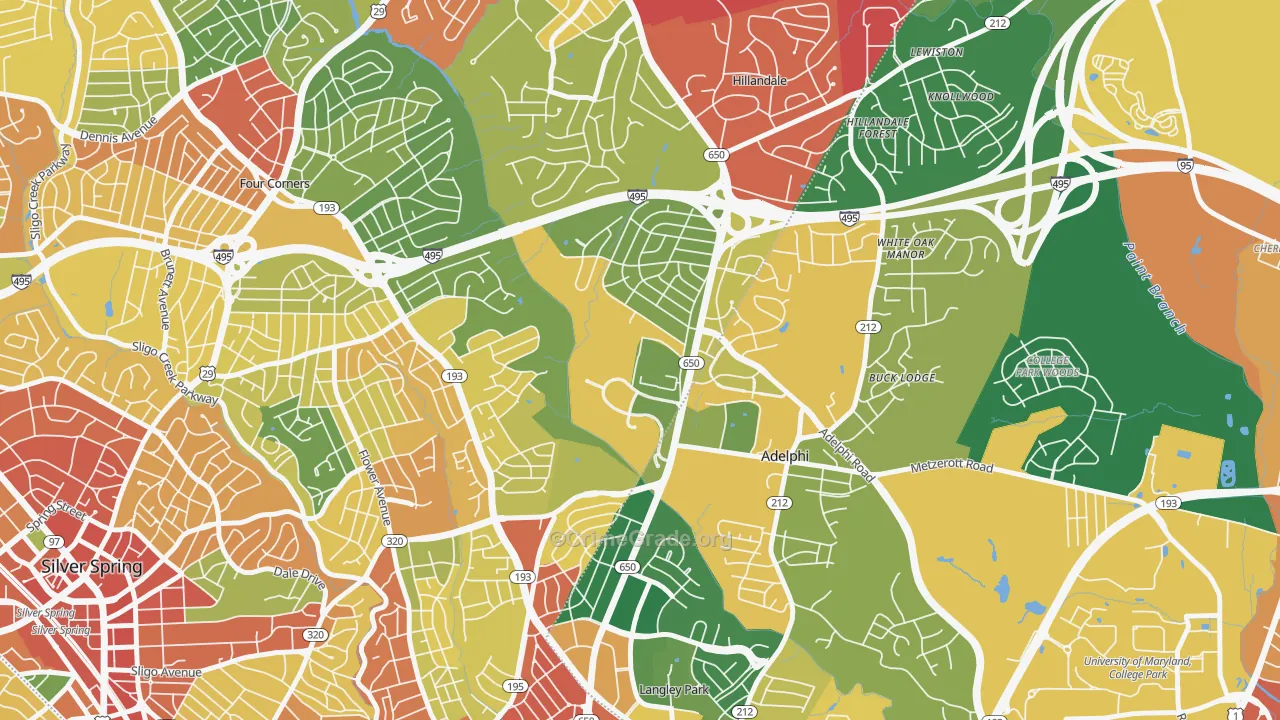 20903, MD Map of Theft Rates