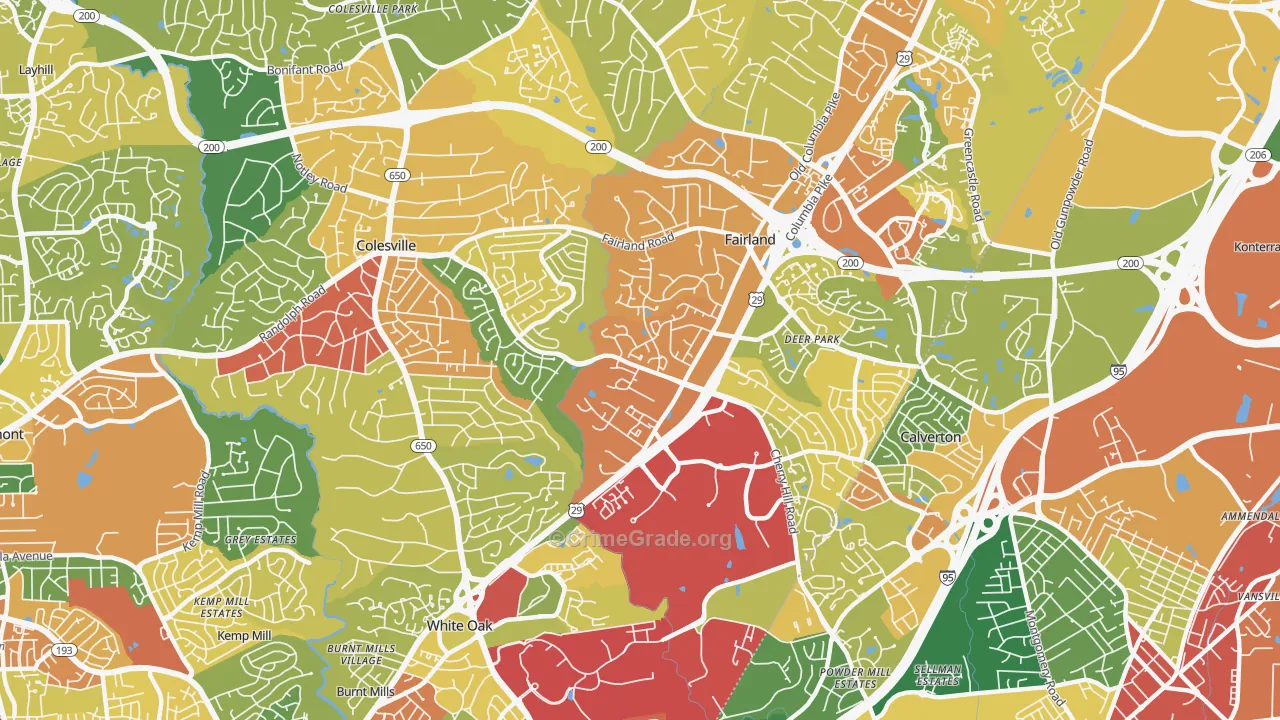 20904, MD Map of Theft Rates