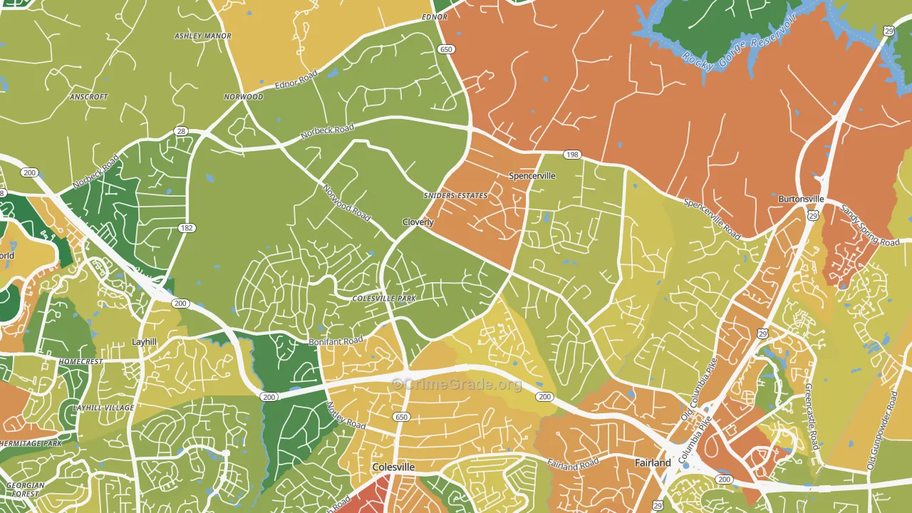 20905, MD Map of Theft Rates