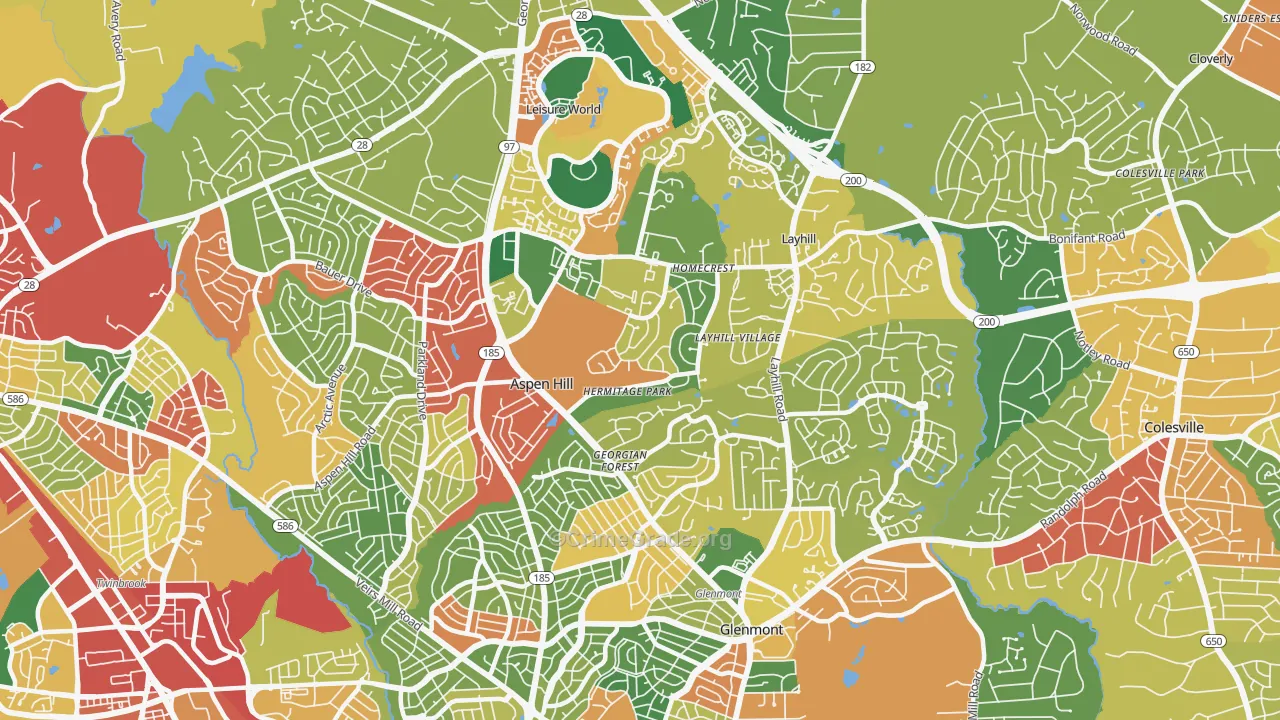 20906, MD Map of Theft Rates