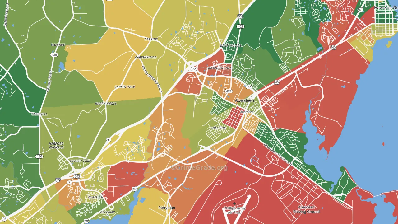 21001, MD Map of Theft Rates