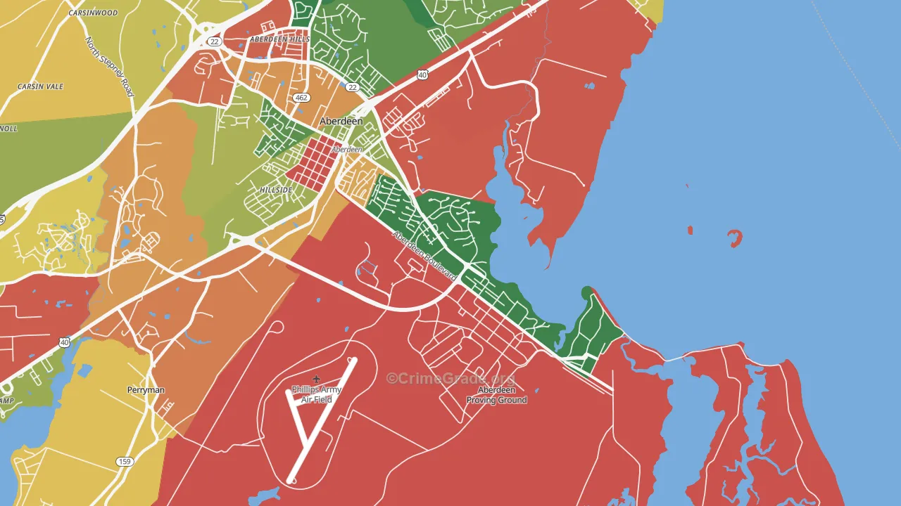 21005, MD Map of Theft Rates
