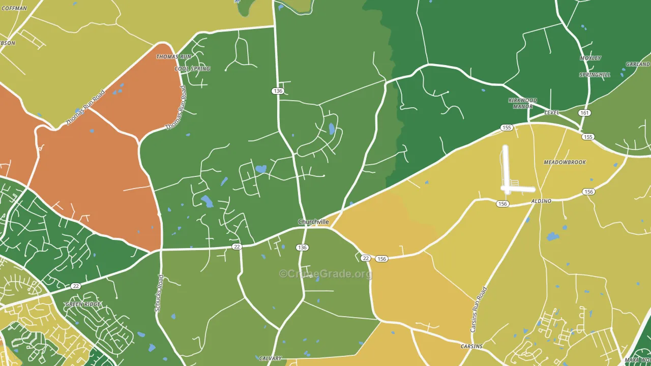 21028, MD Map of Theft Rates
