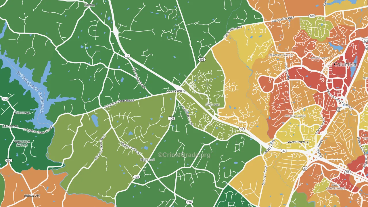 21029, MD Map of Theft Rates