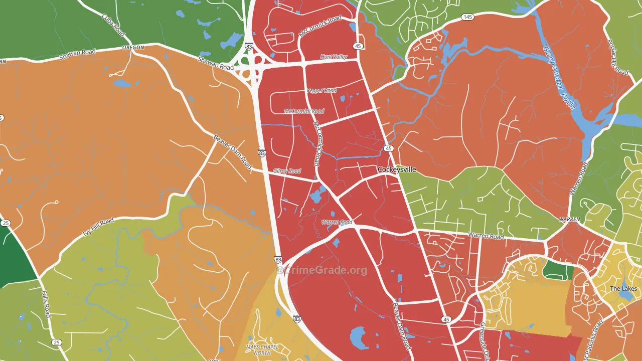 21031, MD Map of Theft Rates