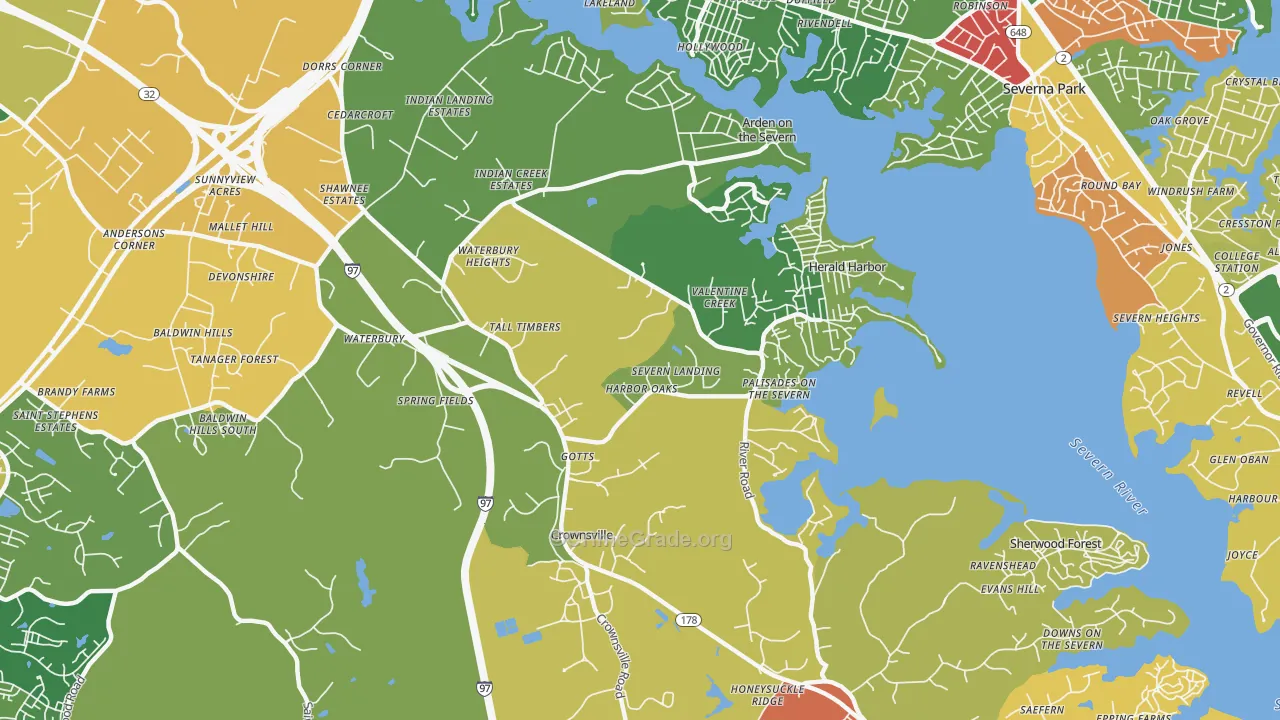 21032, MD Map of Theft Rates