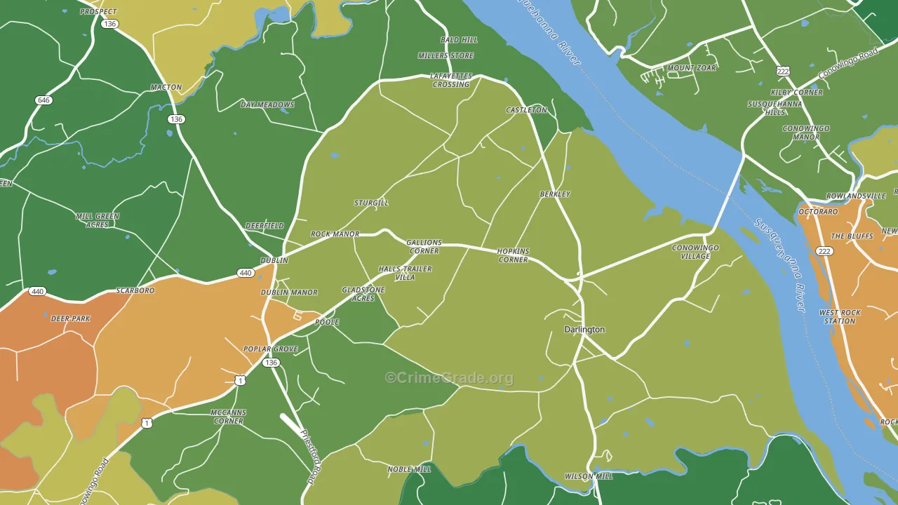 21034, MD Map of Theft Rates