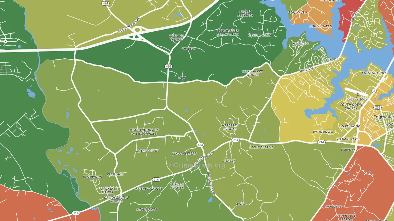 21035, MD Map of Theft Rates
