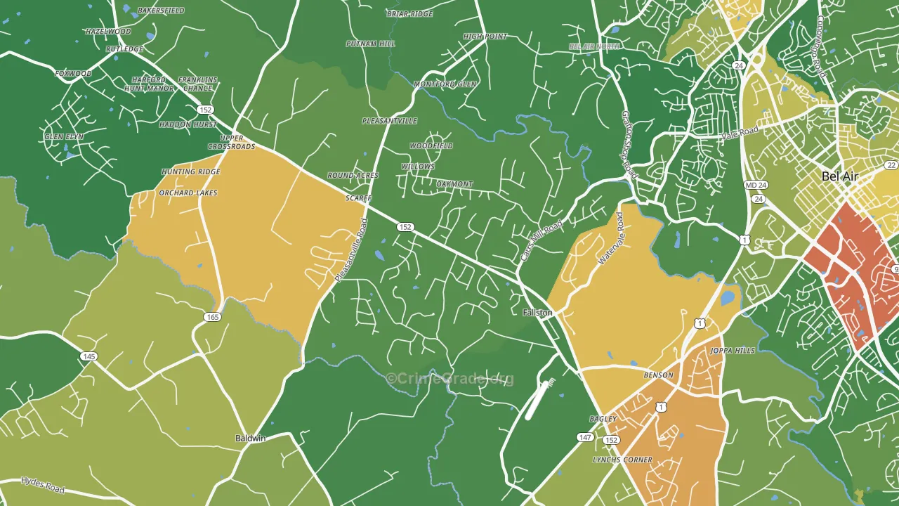 21047, MD Map of Theft Rates