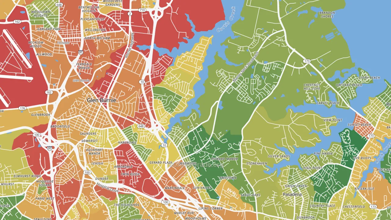 21060, MD Map of Theft Rates