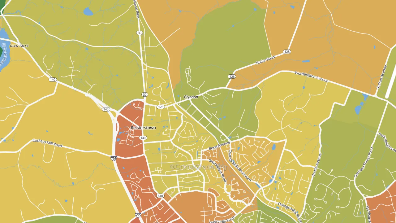 21071, MD Map of Theft Rates
