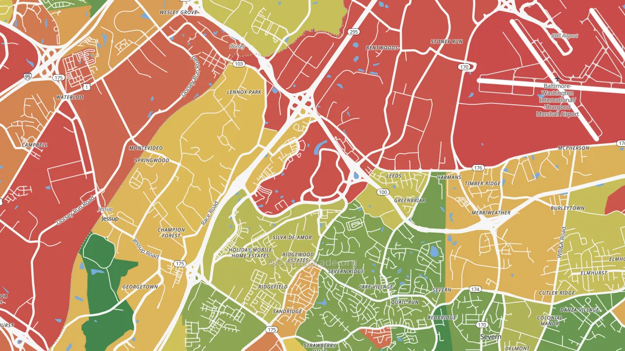 21076, MD Map of Theft Rates