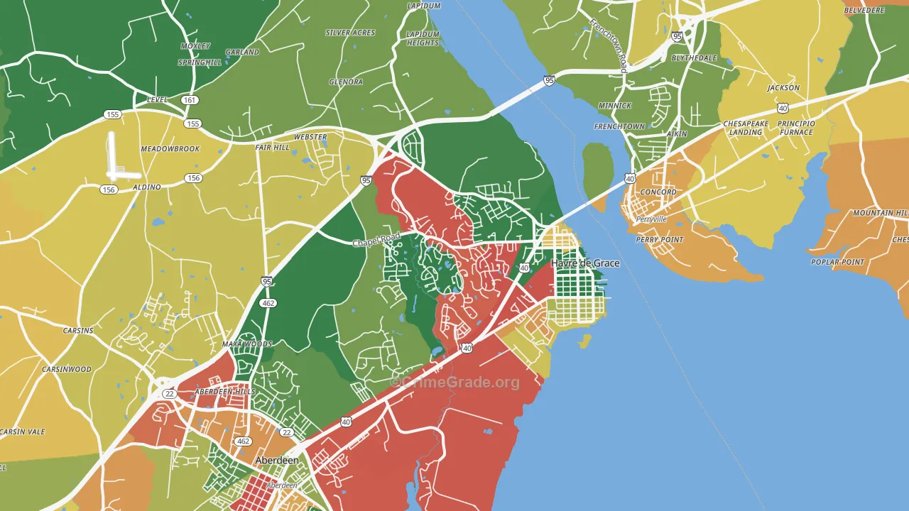 21078, MD Map of Theft Rates