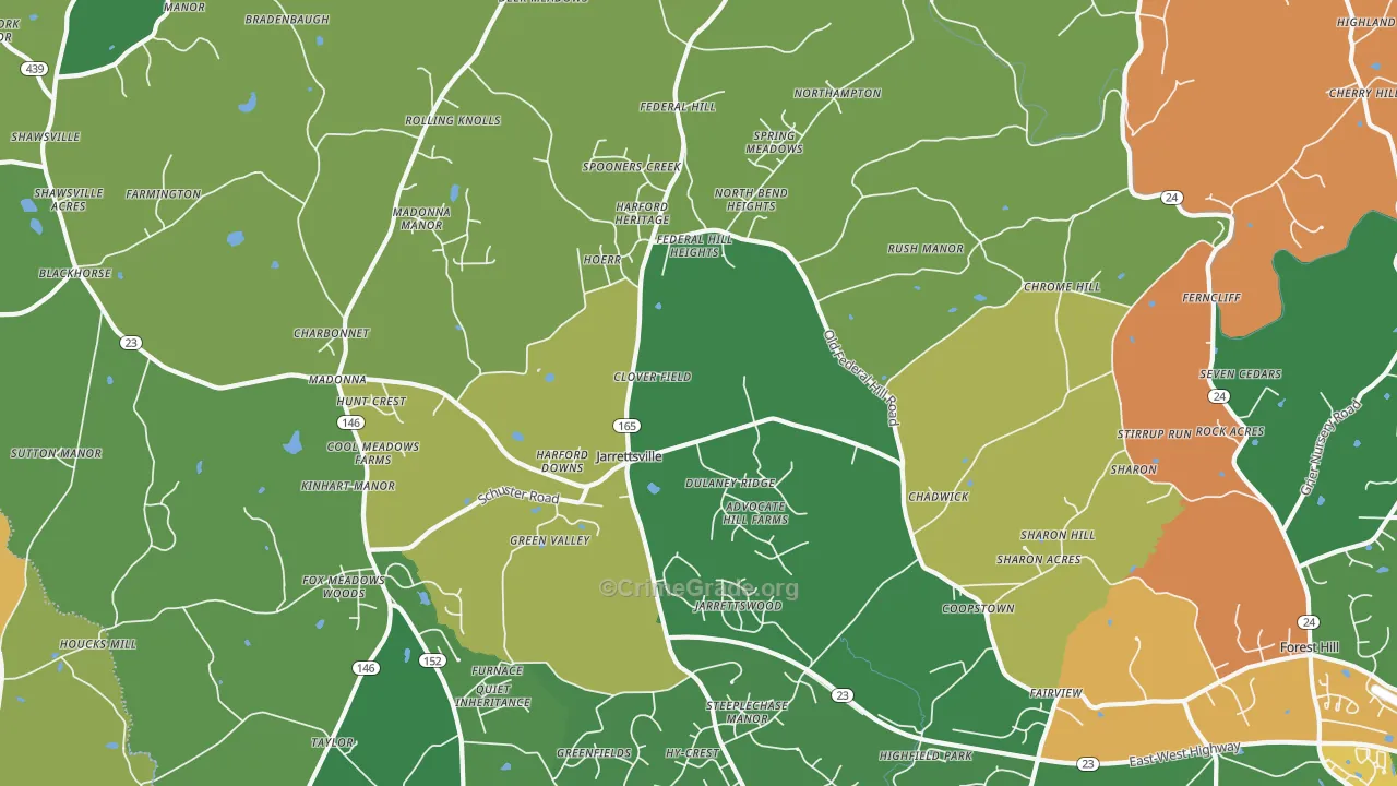 21084, MD Map of Theft Rates