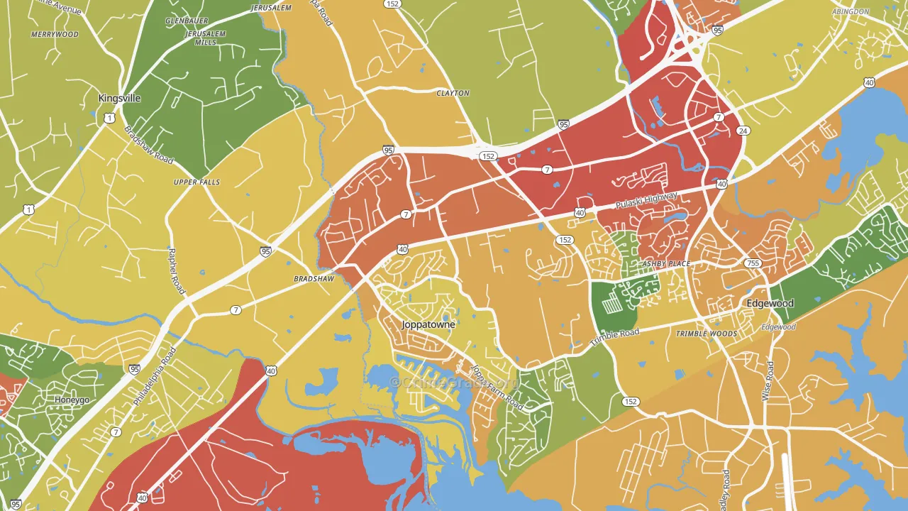 21085, MD Map of Theft Rates