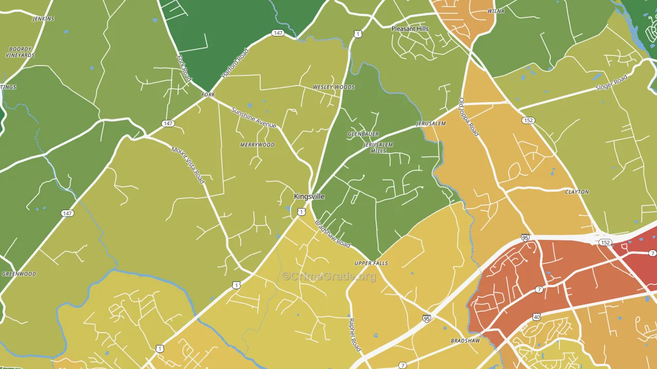 21087, MD Map of Theft Rates