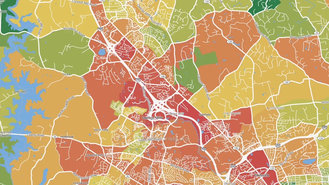 21117, MD Map of Theft Rates