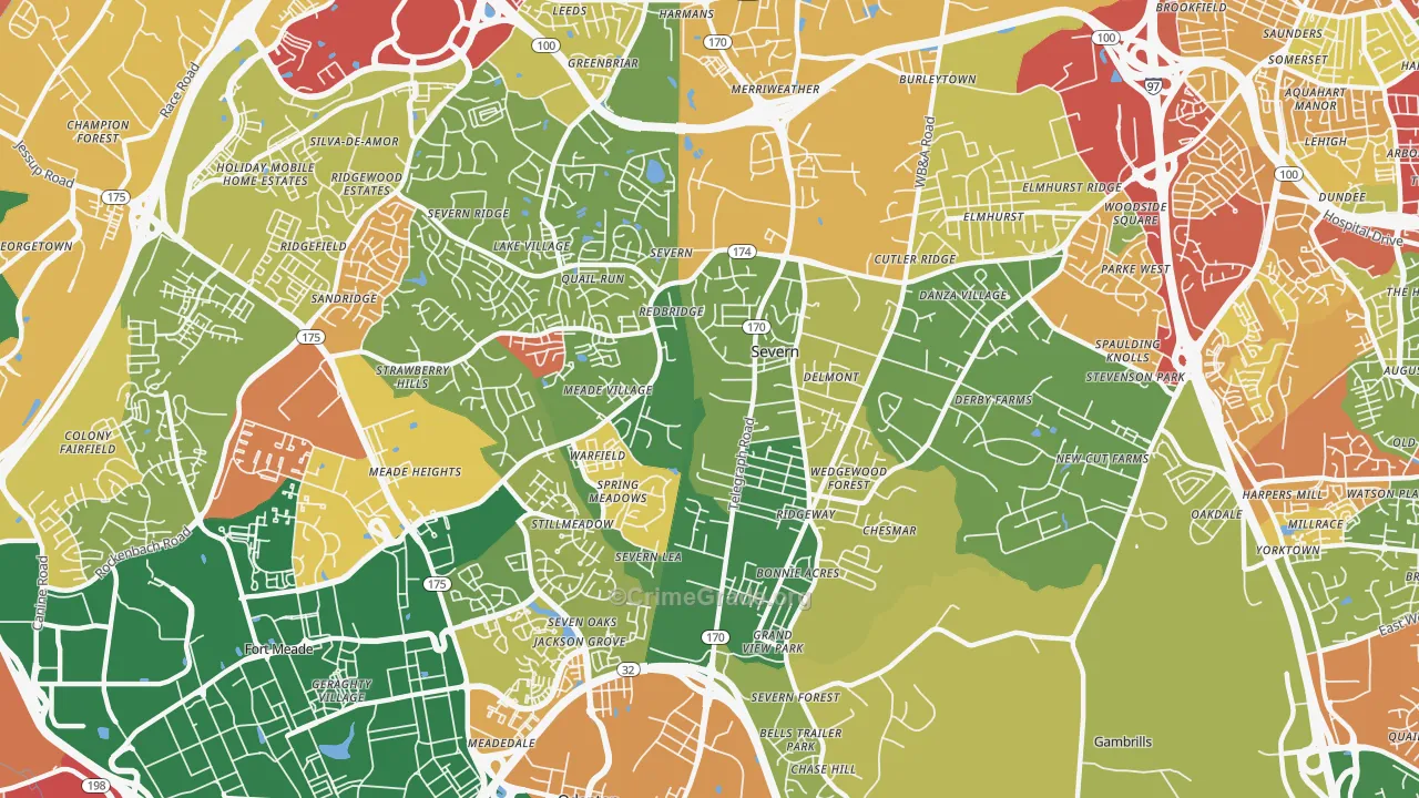 21144, MD Map of Theft Rates