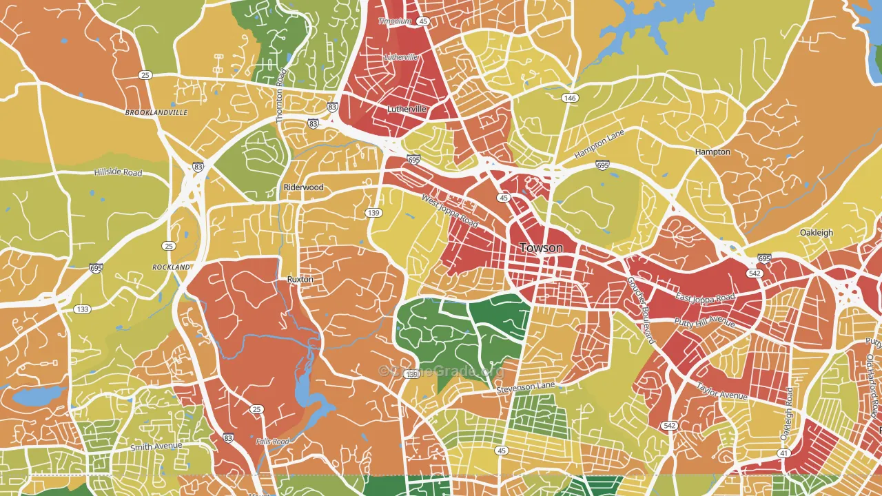 21204, MD Map of Theft Rates