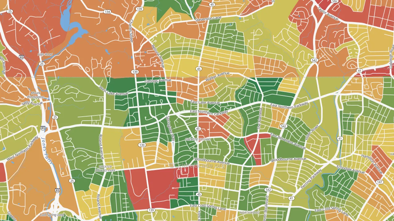 21212, MD Map of Theft Rates