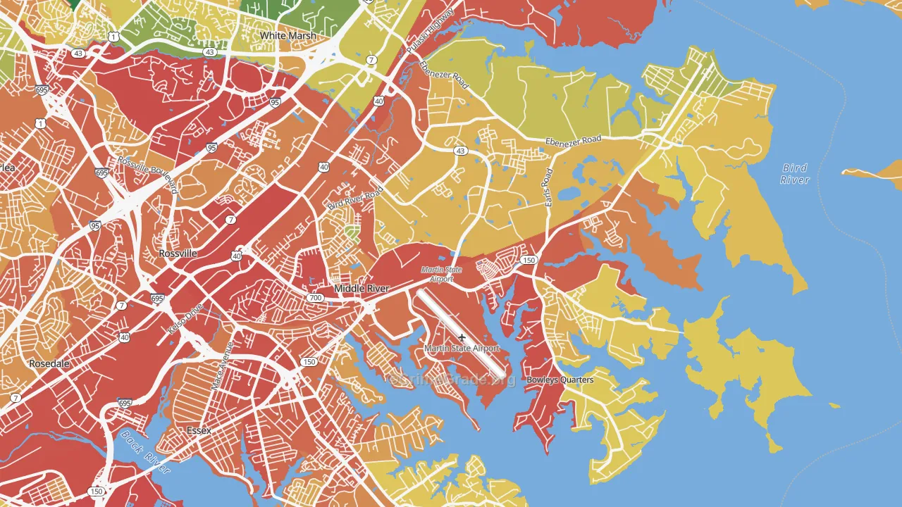 21220, MD Map of Theft Rates