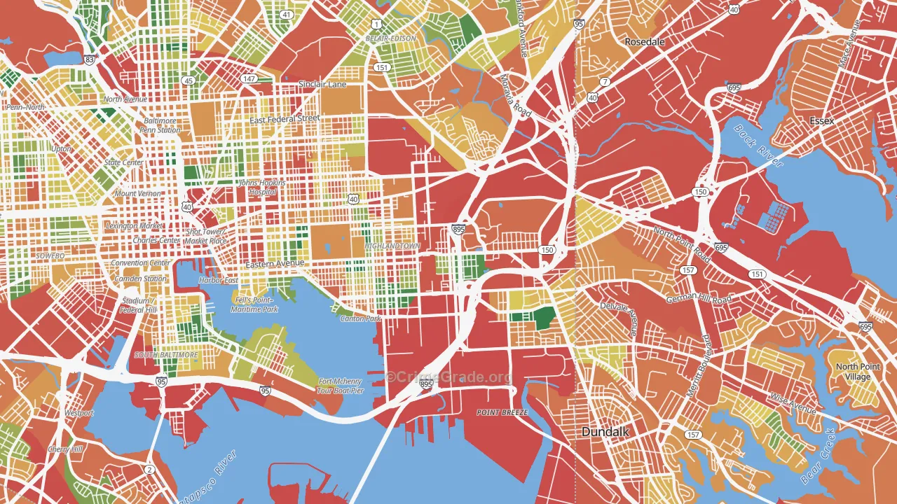 21224, MD Map of Theft Rates