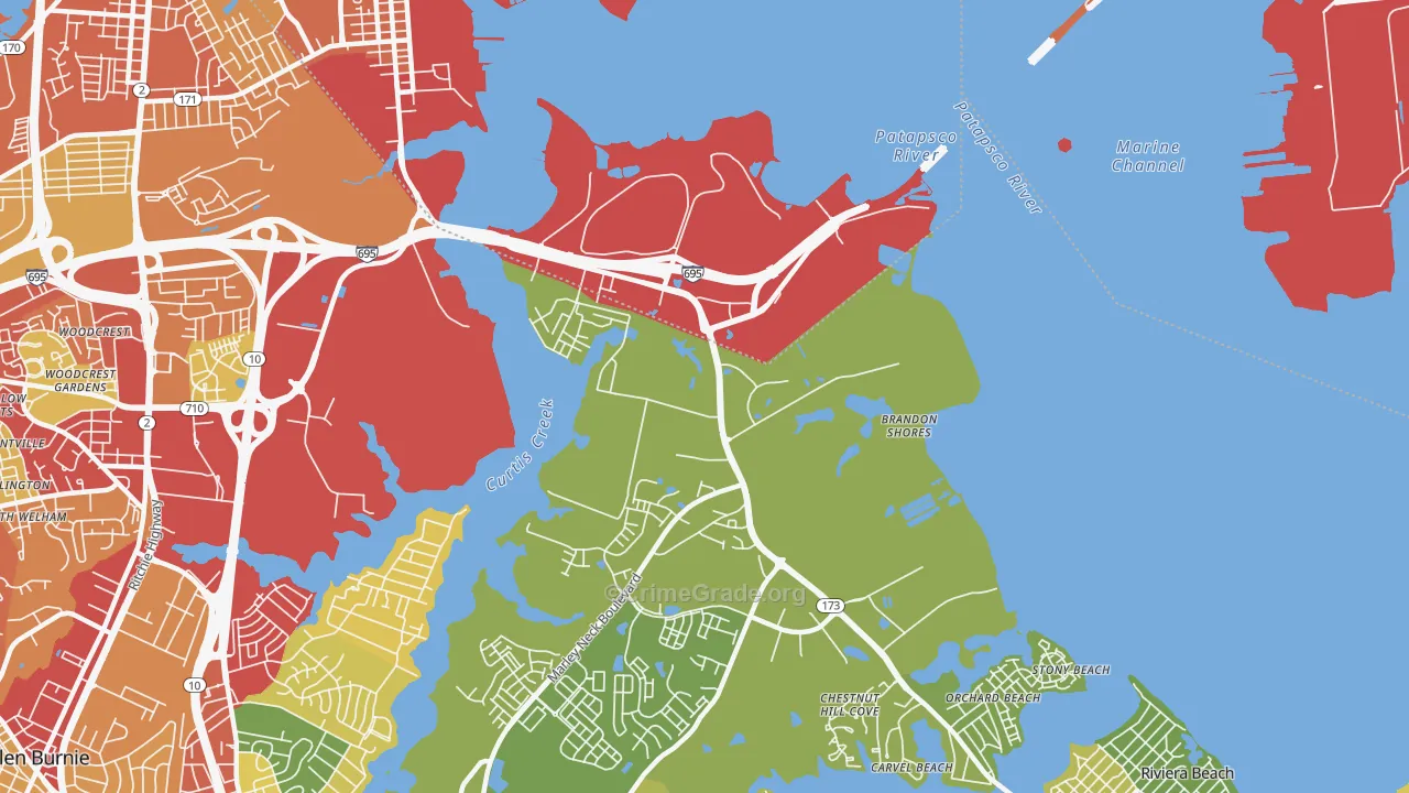 21226, MD Map of Theft Rates