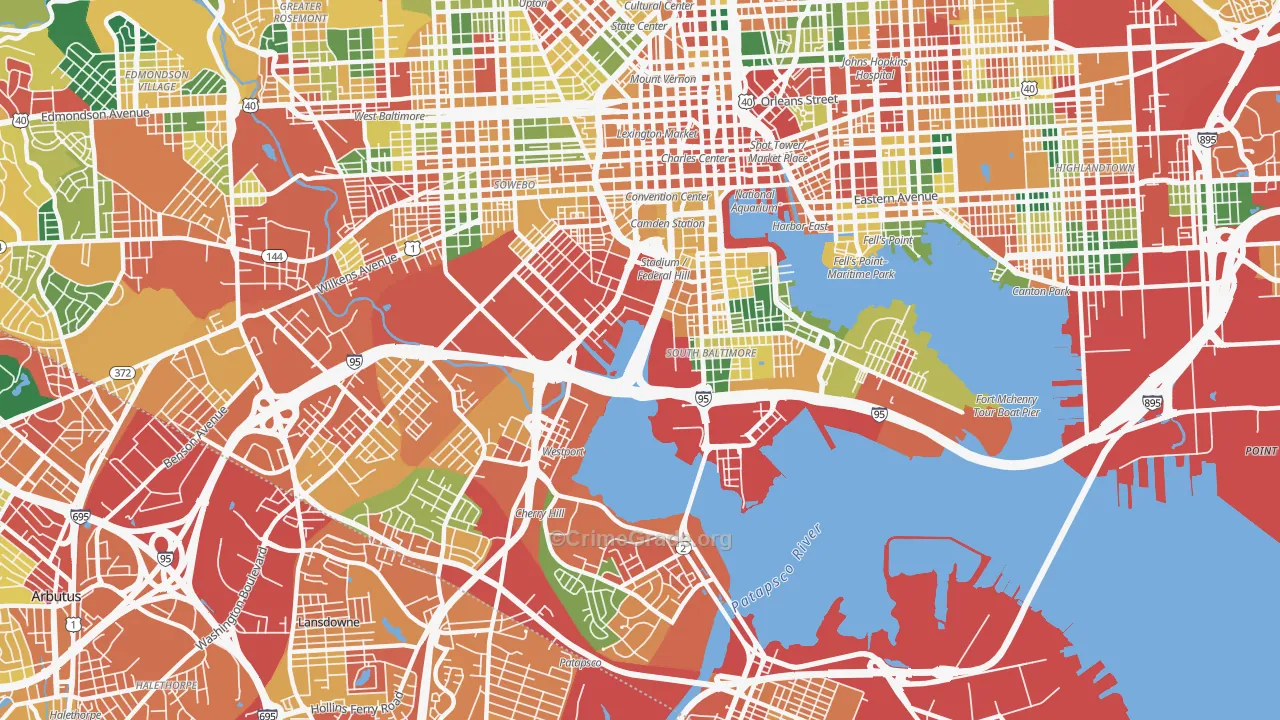 21230, MD Map of Theft Rates