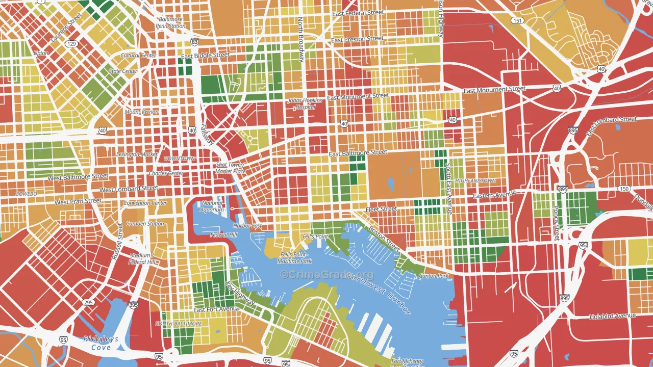 21231, MD Map of Theft Rates