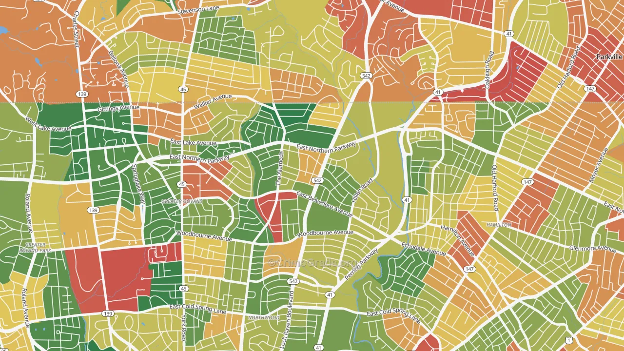 21239, MD Map of Theft Rates