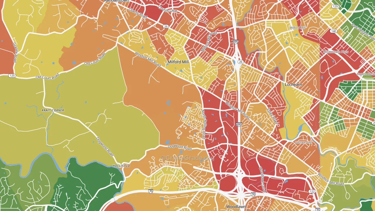 21244, MD Map of Theft Rates
